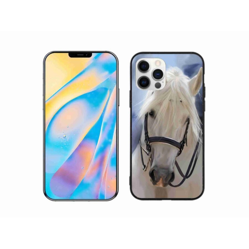 Gelový kryt mmCase na mobil iPhone 12 - bílý kůň