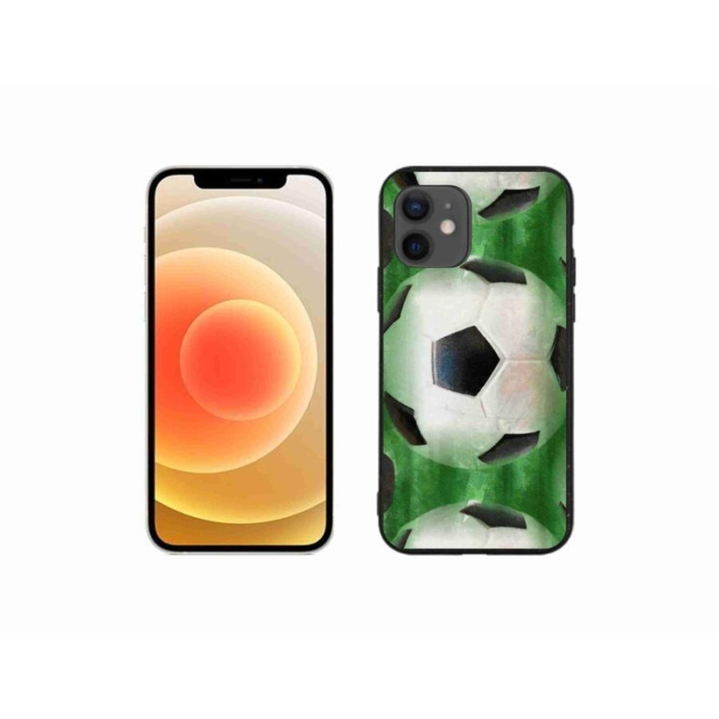 Gelový kryt mmCase na mobil iPhone 12 mini - fotbalový míč
