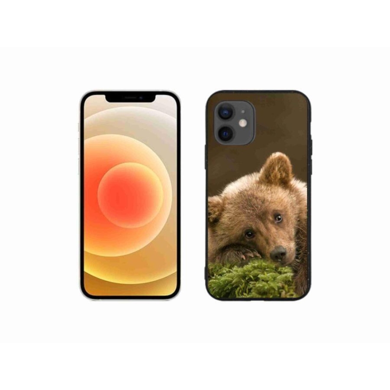 Gelový kryt mmCase na mobil iPhone 12 mini - medvěd