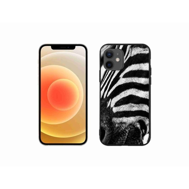 Gelový kryt mmCase na mobil iPhone 12 mini - zebra