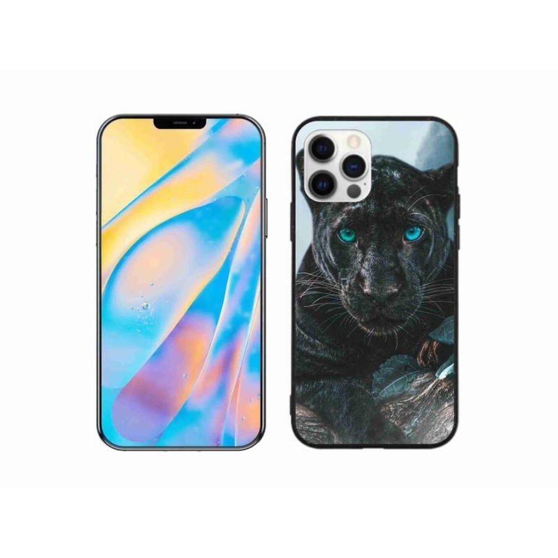 Gelový kryt mmCase na mobil iPhone 12 Pro - černý panter