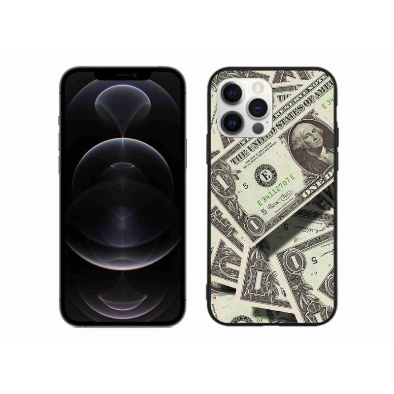 Gelový kryt mmCase na mobil iPhone 12 Pro Max - americký dolar