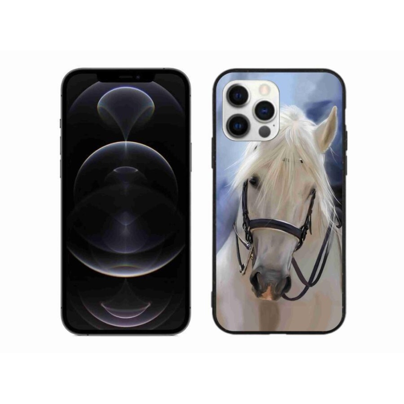 Gelový kryt mmCase na mobil iPhone 12 Pro Max - bílý kůň