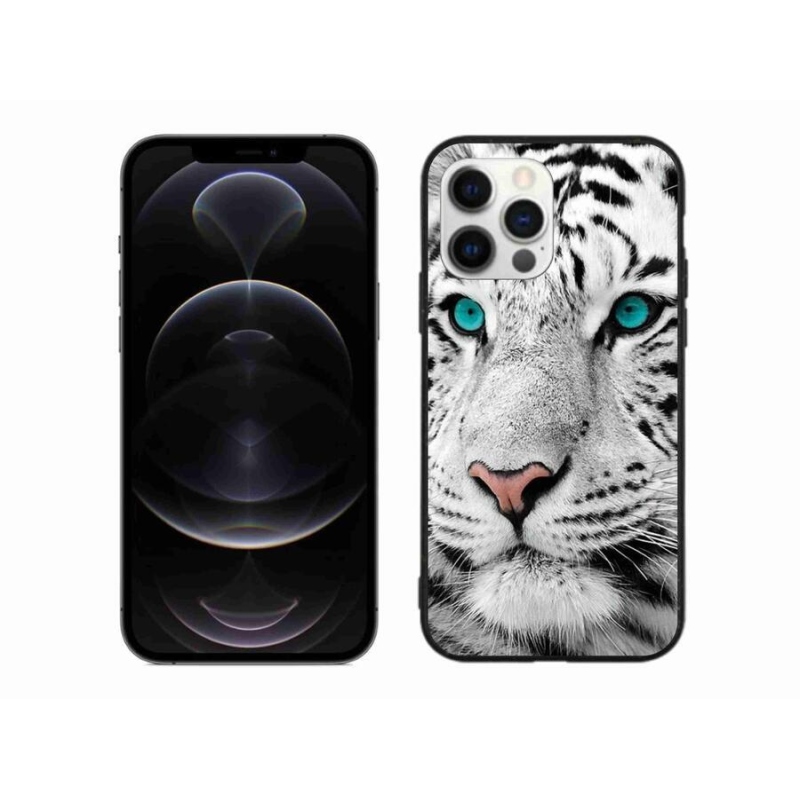 Gelový kryt mmCase na mobil iPhone 12 Pro Max - bílý tygr