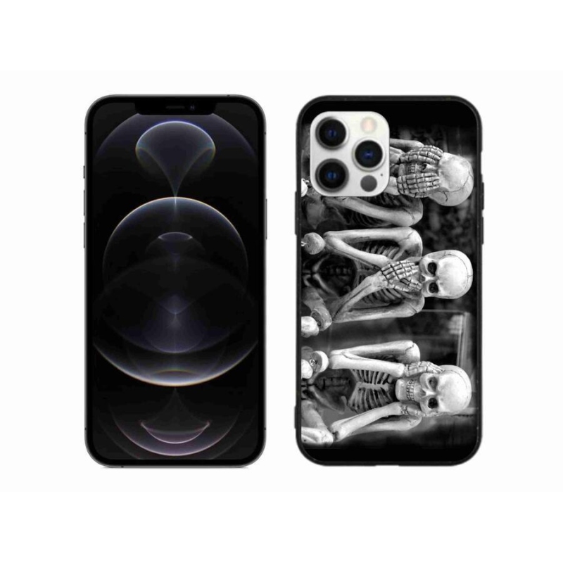 Gelový kryt mmCase na mobil iPhone 12 Pro Max - kostlivci