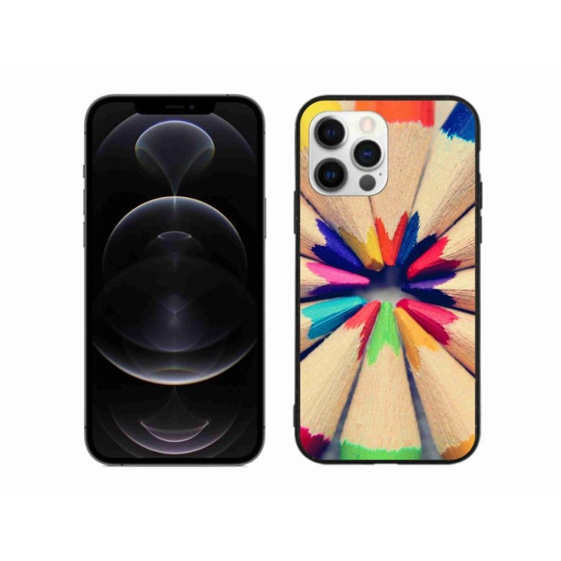 Gelový kryt mmCase na mobil iPhone 12 Pro Max - pastelky