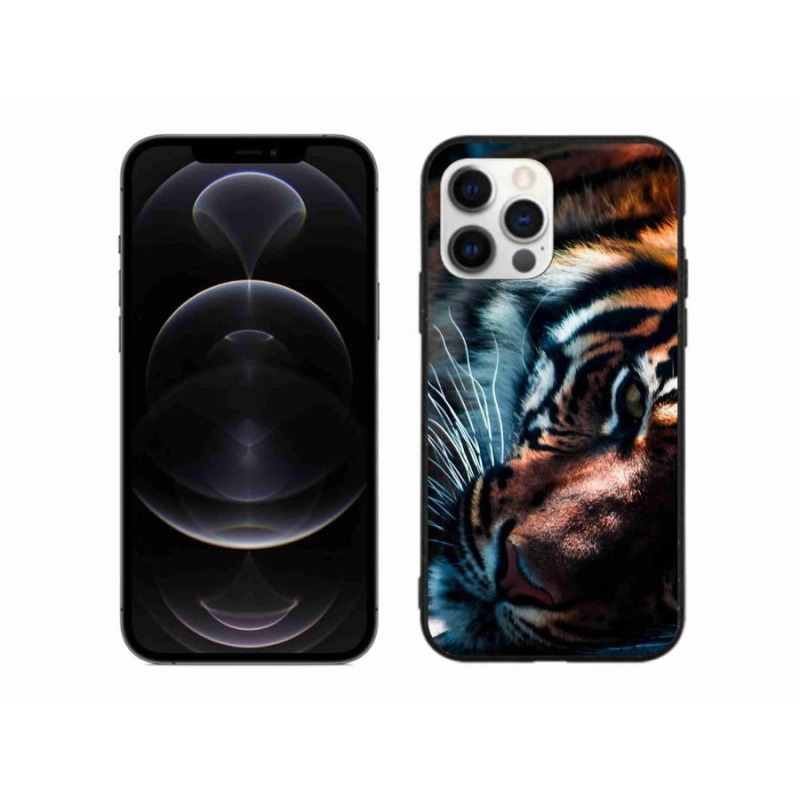 Gelový kryt mmCase na mobil iPhone 12 Pro Max - tygří pohled