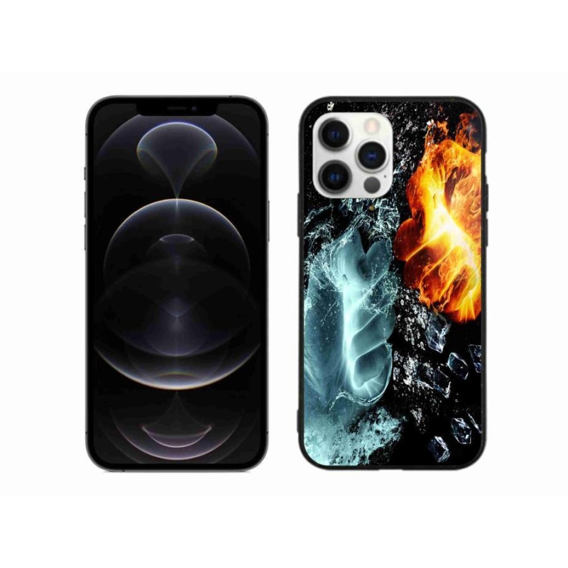 Gelový kryt mmCase na mobil iPhone 12 Pro Max - voda a oheň