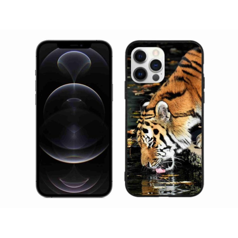 Gelový kryt mmCase na mobil iPhone 12 Pro Max - žíznivý tygr
