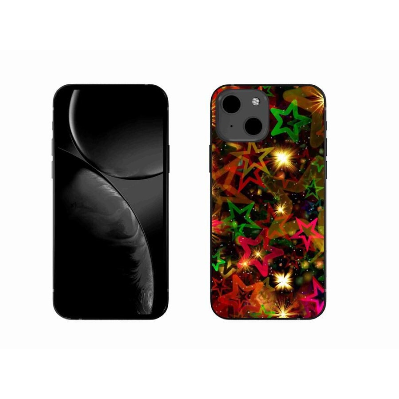 Gelový kryt mmCase na mobil iPhone 13 6.1 - barevné hvězdičky