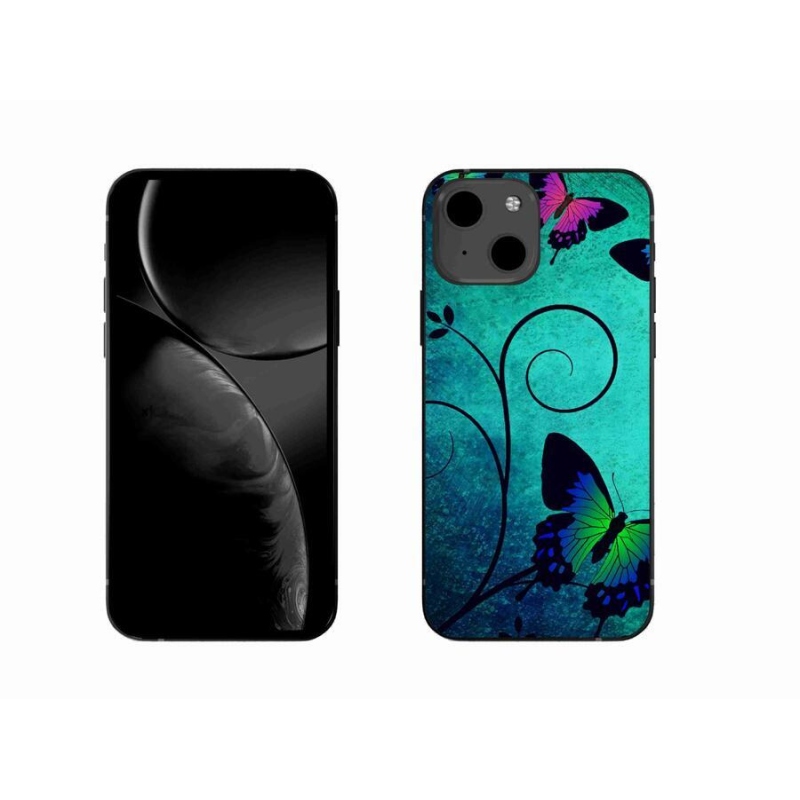 Gelový kryt mmCase na mobil iPhone 13 6.1 - barevní motýli
