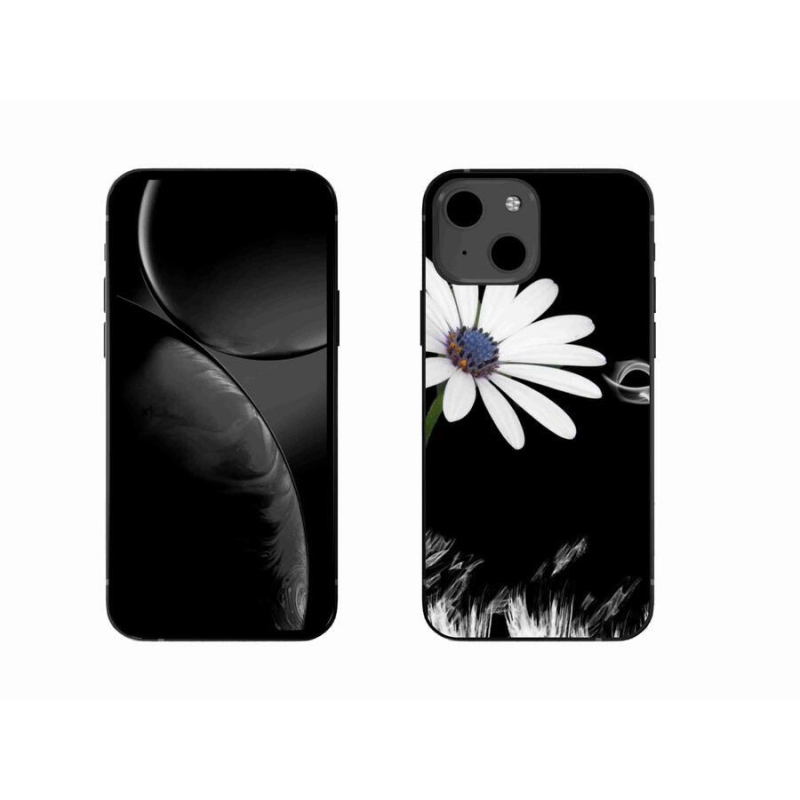 Gelový kryt mmCase na mobil iPhone 13 6.1 - bílá květina