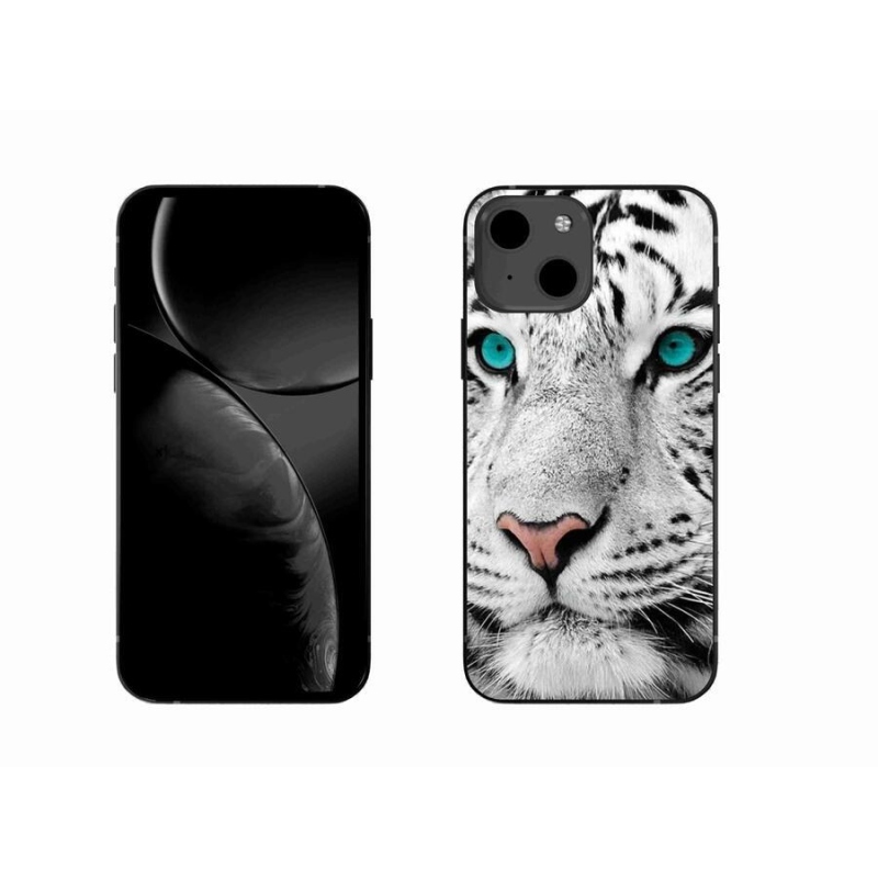 Gelový kryt mmCase na mobil iPhone 13 6.1 - bílý tygr