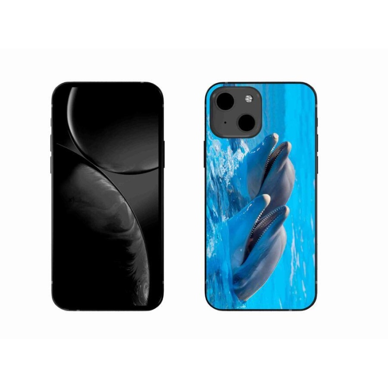 Gelový kryt mmCase na mobil iPhone 13 6.1 - delfíni