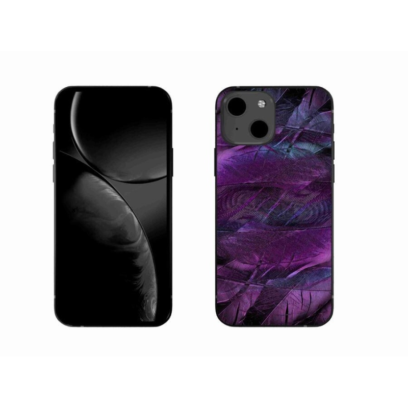 Gelový kryt mmCase na mobil iPhone 13 6.1 - fialová pírka