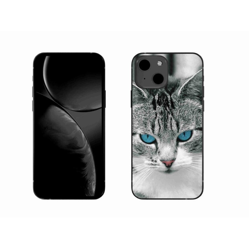 Gelový kryt mmCase na mobil iPhone 13 6.1 - kočičí pohled 1