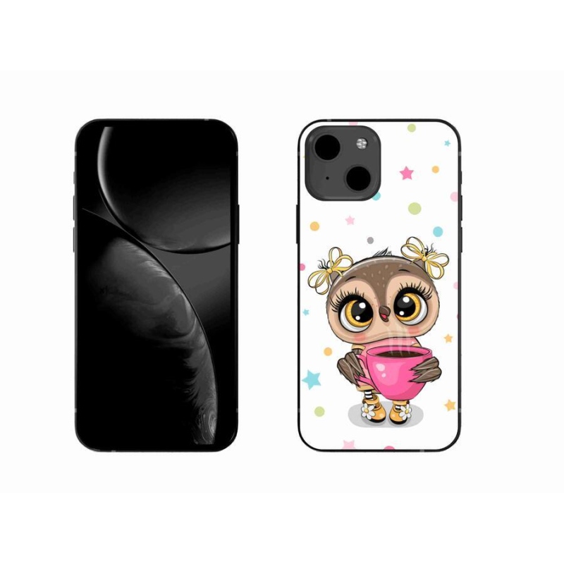 Gelový kryt mmCase na mobil iPhone 13 6.1 - kreslená sovička