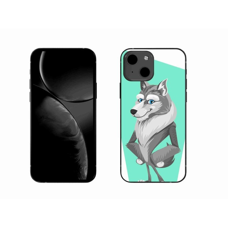 Gelový kryt mmCase na mobil iPhone 13 6.1 - kreslený vlk