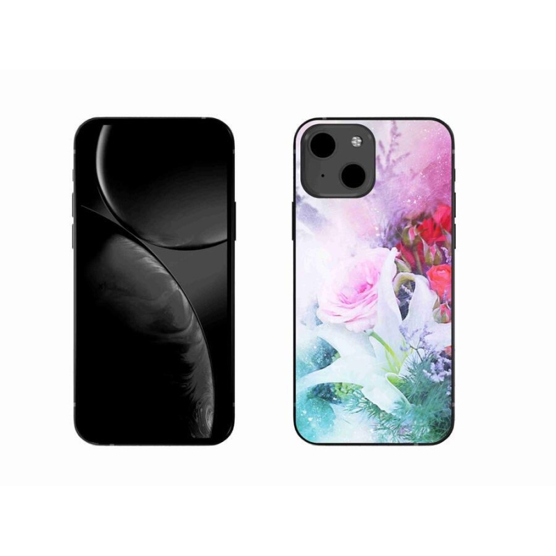 Gelový kryt mmCase na mobil iPhone 13 6.1 - květiny 4