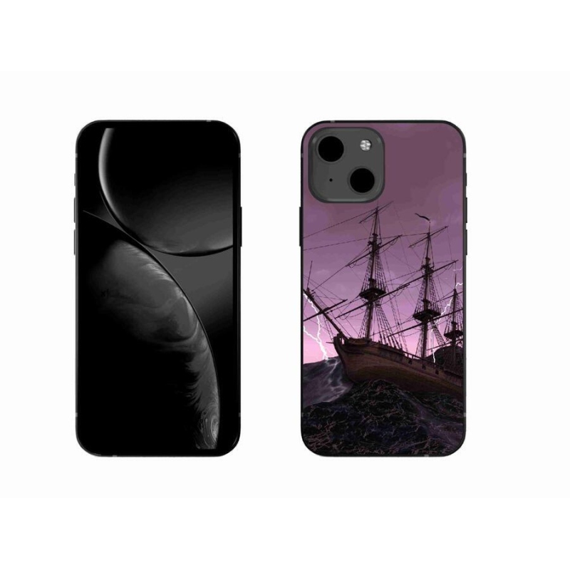Gelový kryt mmCase na mobil iPhone 13 6.1 - loď v bouři