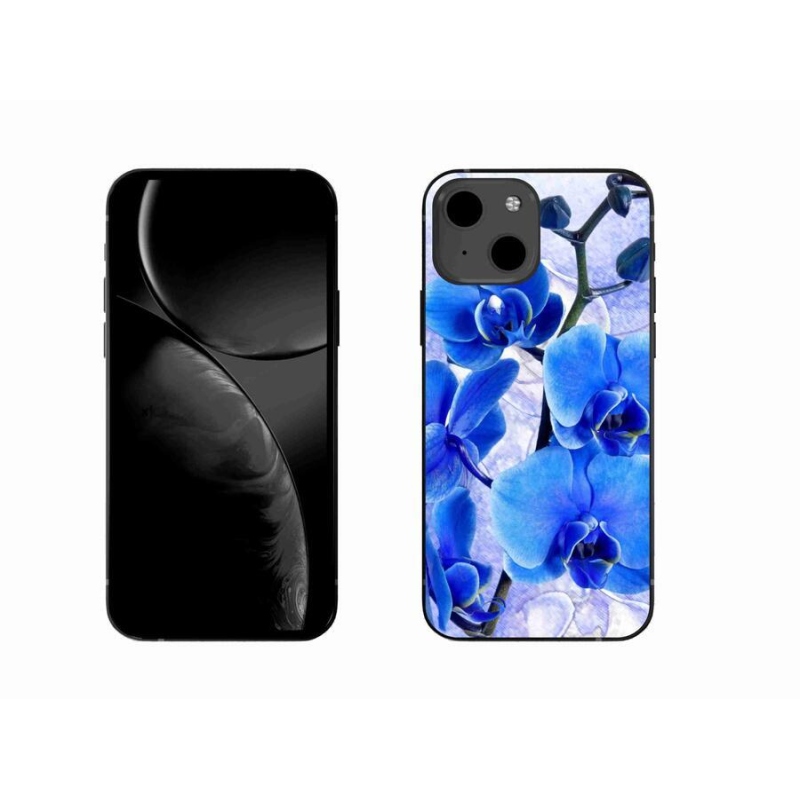 Gelový kryt mmCase na mobil iPhone 13 6.1 - modré květy