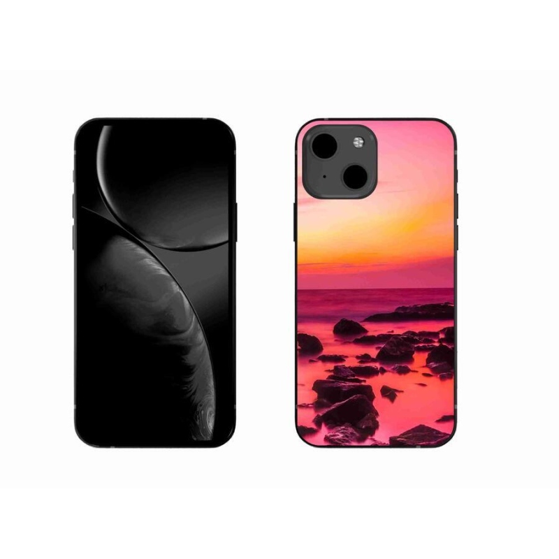 Gelový kryt mmCase na mobil iPhone 13 6.1 - moře a záře
