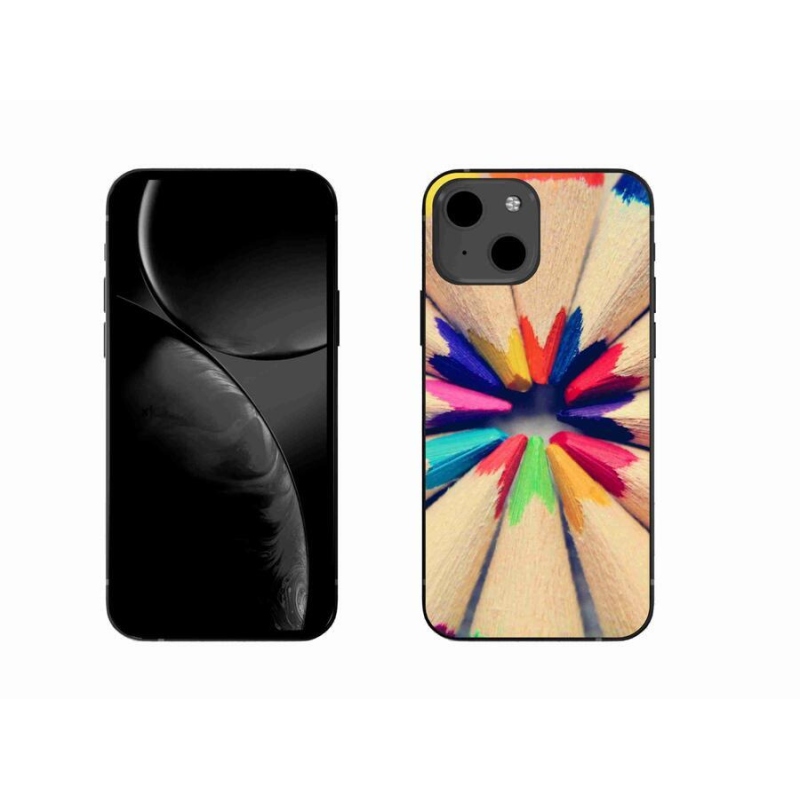 Gelový kryt mmCase na mobil iPhone 13 6.1 - pastelky
