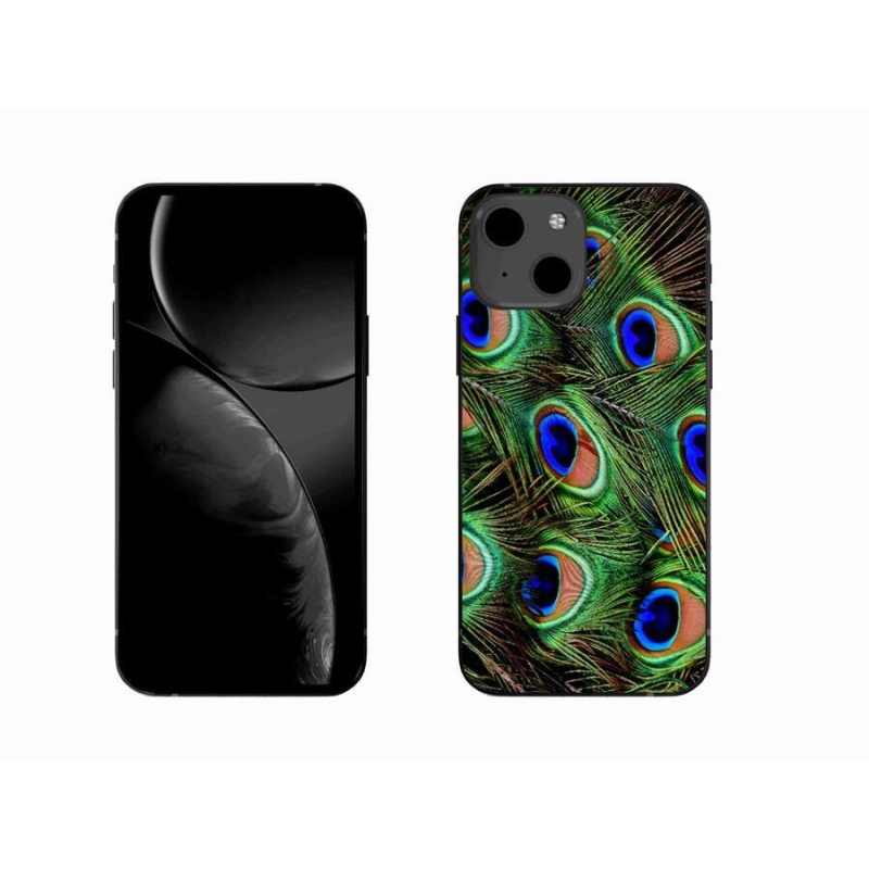 Gelový kryt mmCase na mobil iPhone 13 6.1 - paví peří