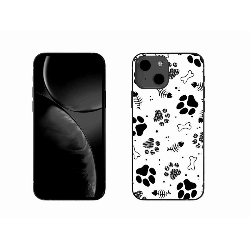 Gelový kryt mmCase na mobil iPhone 13 6.1 - psí tlapky 1