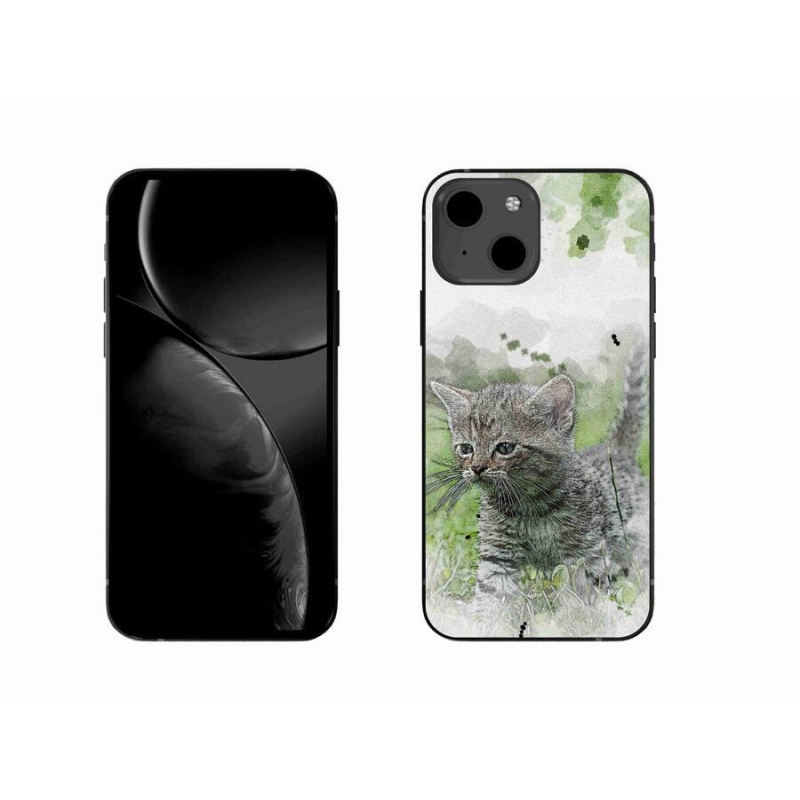 Gelový kryt mmCase na mobil iPhone 13 6.1 - roztomilé kotě 1