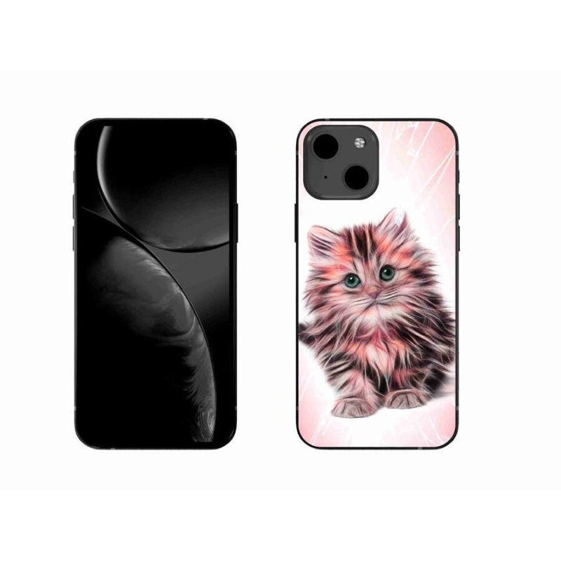 Gelový kryt mmCase na mobil iPhone 13 6.1 - roztomilé kotě