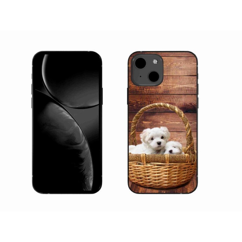 Gelový kryt mmCase na mobil iPhone 13 6.1 - štěňátka