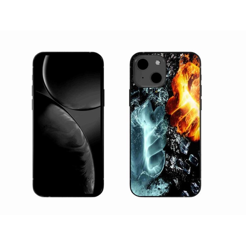 Gelový kryt mmCase na mobil iPhone 13 6.1 - voda a oheň