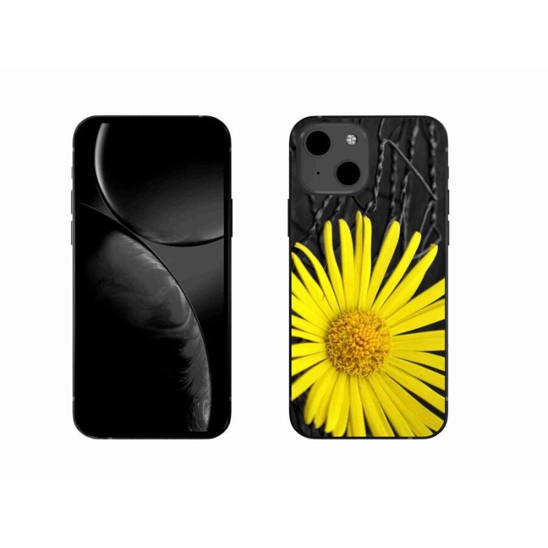 Gelový kryt mmCase na mobil iPhone 13 6.1 - žlutá květina