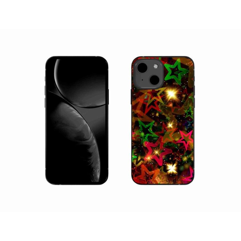 Gelový kryt mmCase na mobil iPhone 13 mini 5.4 - barevné hvězdičky