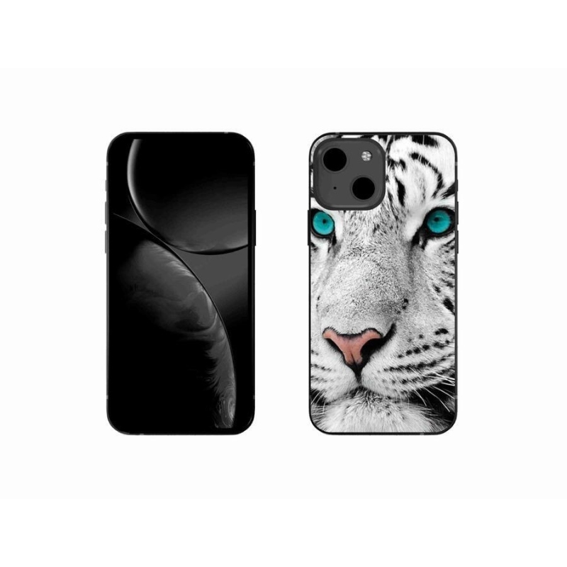 Gelový kryt mmCase na mobil iPhone 13 mini 5.4 - bílý tygr