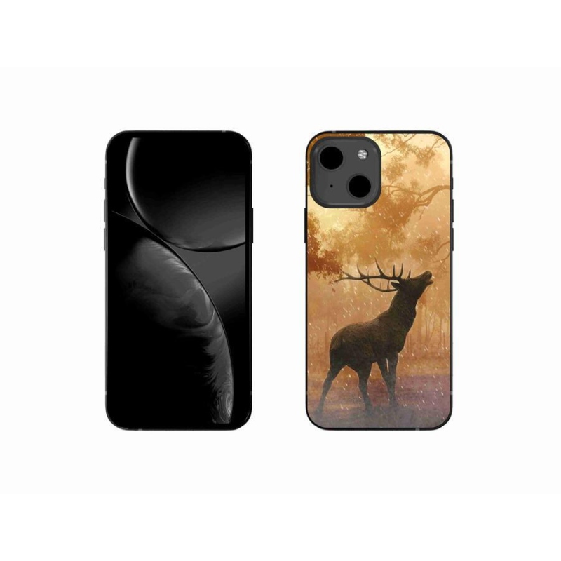 Gelový kryt mmCase na mobil iPhone 13 mini 5.4 - jelen v říji