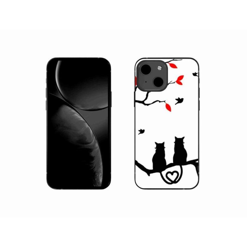 Gelový kryt mmCase na mobil iPhone 13 mini 5.4 - kočičí láska