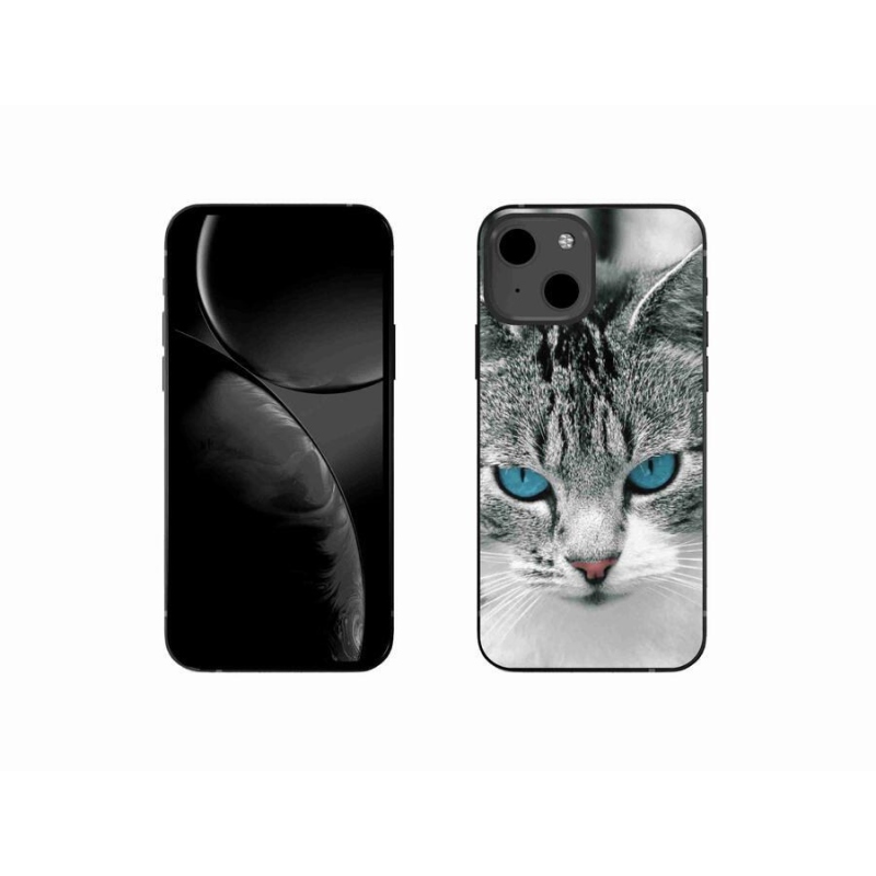 Gelový kryt mmCase na mobil iPhone 13 mini 5.4 - kočičí pohled 1
