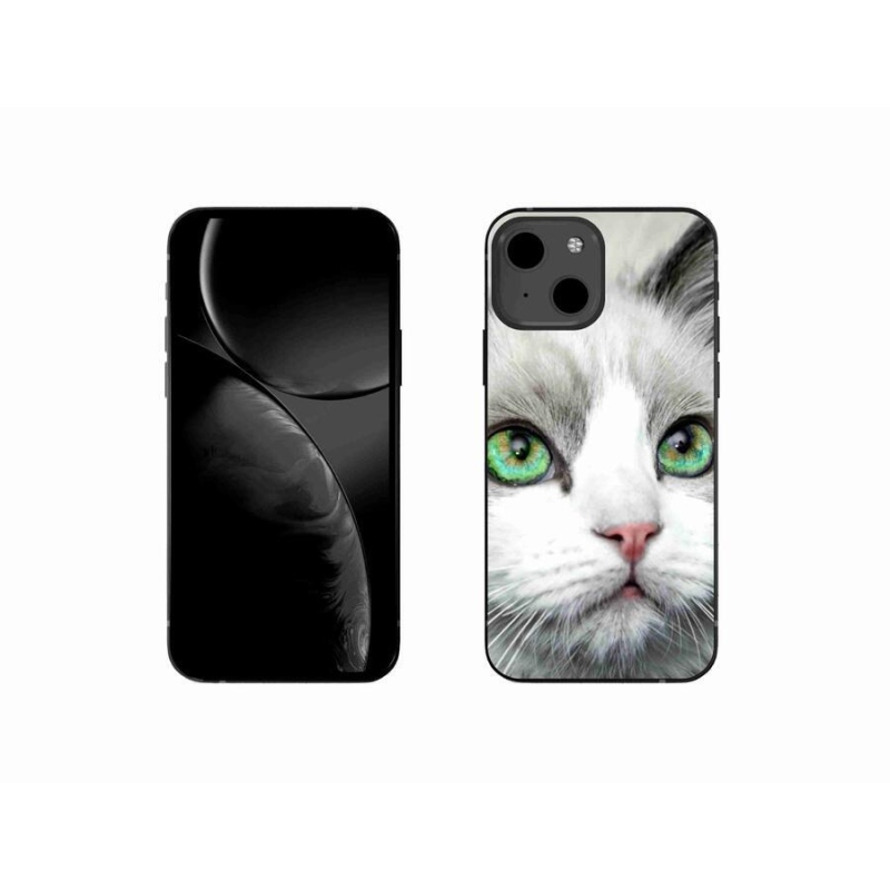 Gelový kryt mmCase na mobil iPhone 13 mini 5.4 - kočičí pohled