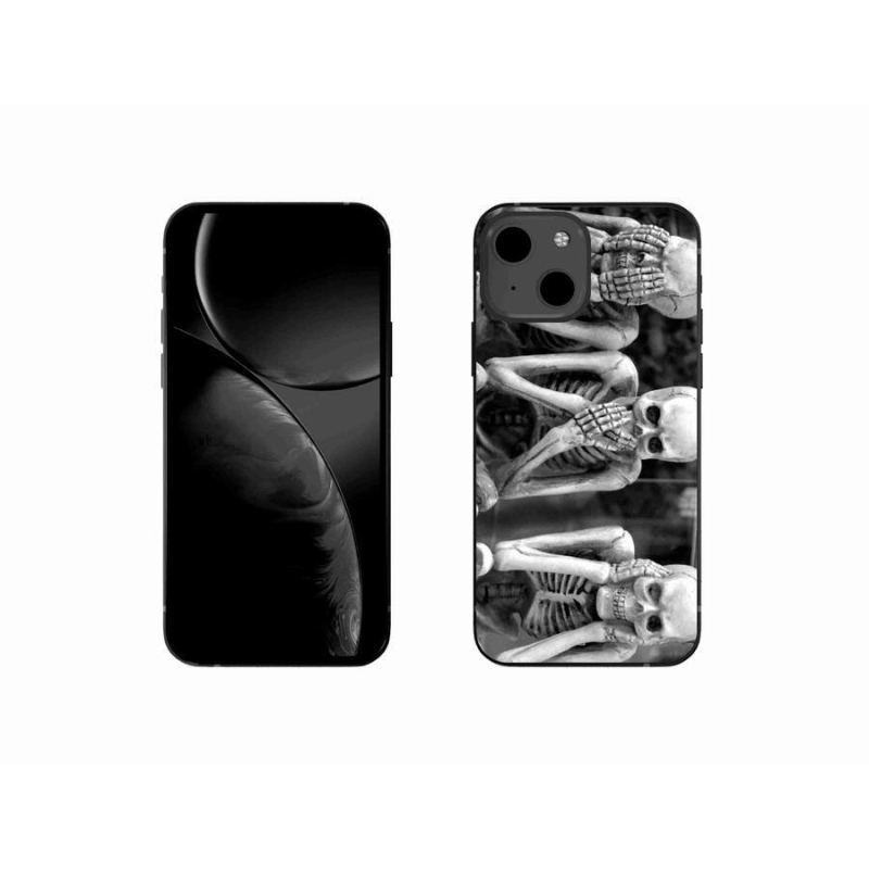 Gelový kryt mmCase na mobil iPhone 13 mini 5.4 - kostlivci