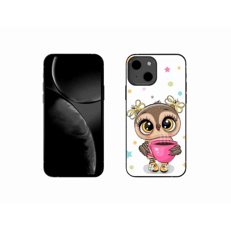 Gelový kryt mmCase na mobil iPhone 13 mini 5.4 - kreslená sovička