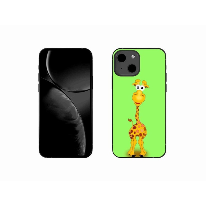 Gelový kryt mmCase na mobil iPhone 13 mini 5.4 - kreslená žirafa