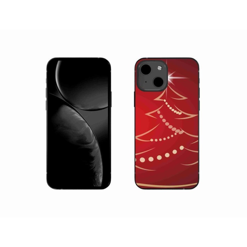 Gelový kryt mmCase na mobil iPhone 13 mini 5.4 - kreslený vánoční stromek