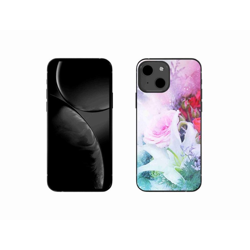 Gelový kryt mmCase na mobil iPhone 13 mini 5.4 - květiny 4