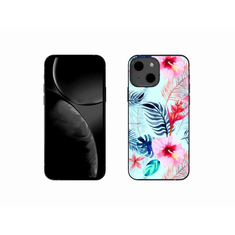 Gelový kryt mmCase na mobil iPhone 13 mini 5.4 - květiny