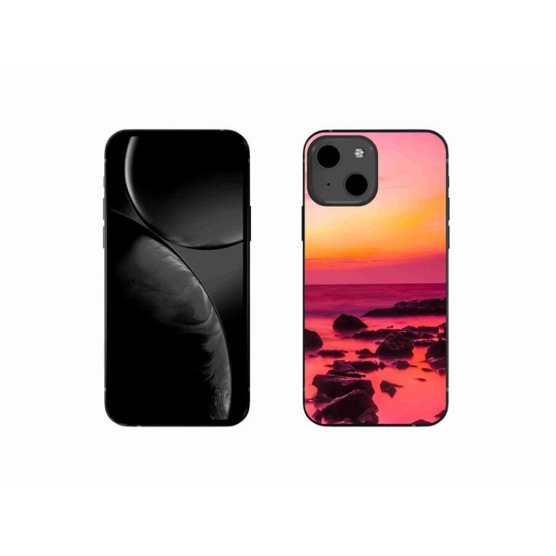 Gelový kryt mmCase na mobil iPhone 13 mini 5.4 - moře a záře