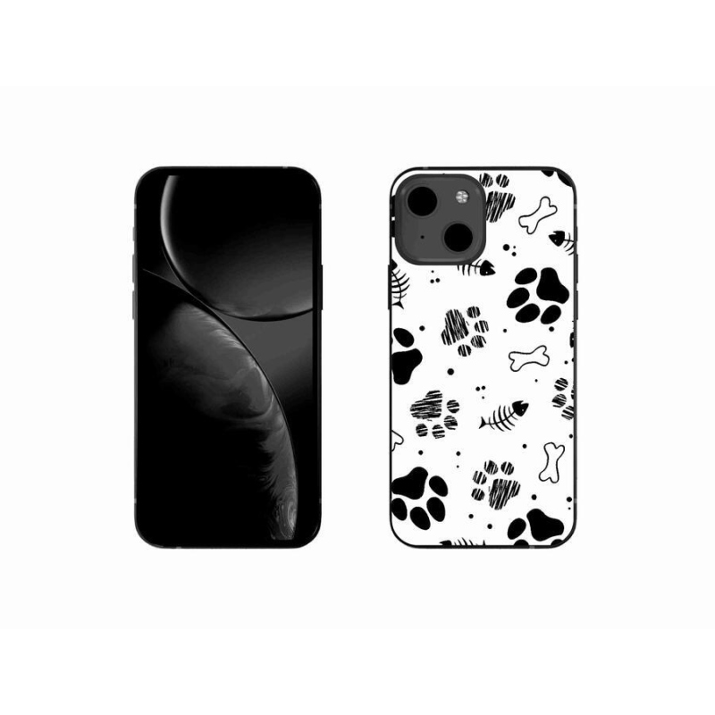Gelový kryt mmCase na mobil iPhone 13 mini 5.4 - psí tlapky 1