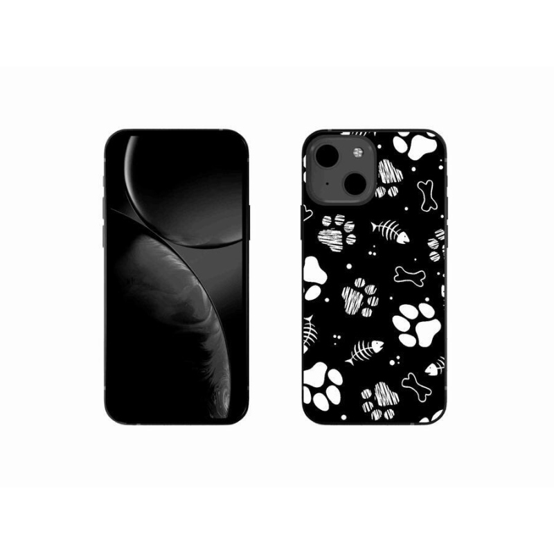 Gelový kryt mmCase na mobil iPhone 13 mini 5.4 - psí tlapky