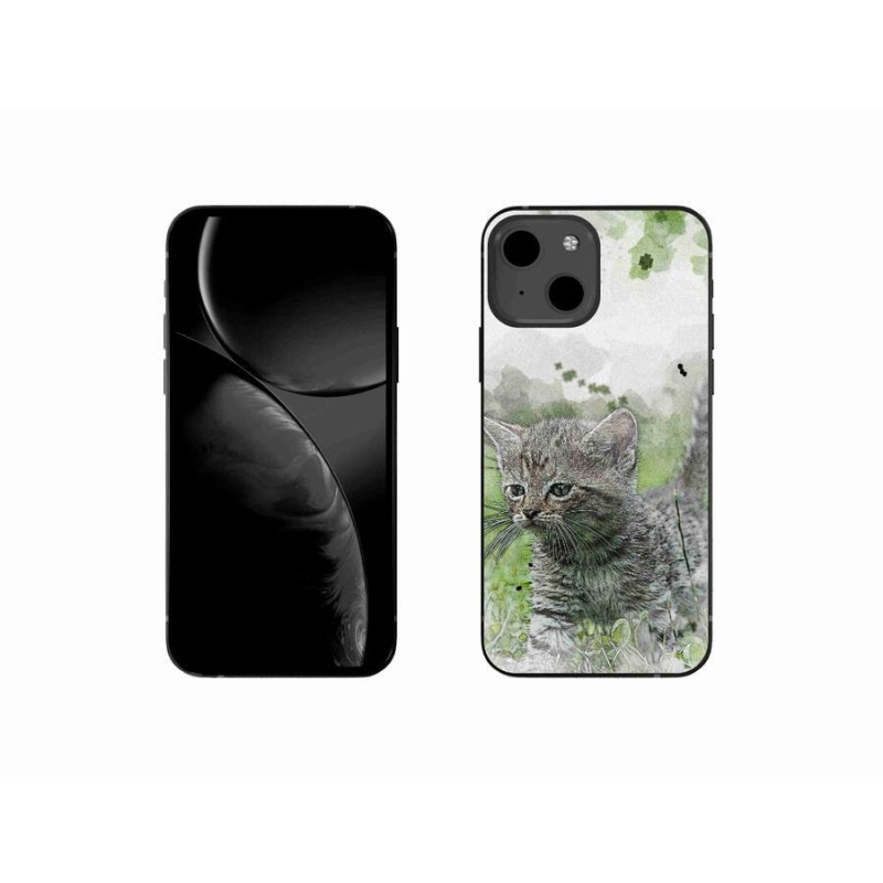 Gelový kryt mmCase na mobil iPhone 13 mini 5.4 - roztomilé kotě 1